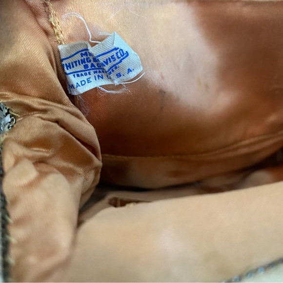 Whiting and Davis Metal Mesh Kiss Lock Bag in Ivory - Picture 9 of 14